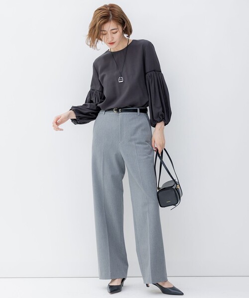 23区【CLASSY.掲載/洗える】TRストレッチギャバ ワイドパンツ ネイビー 23区（ニジュウサンク） パンツ 「CLASSY.2月号掲載/洗える」TR