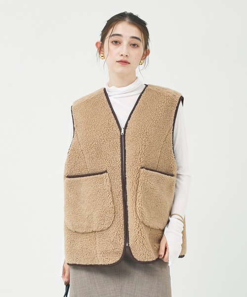 LASUD ボア ベスト　ジレ ☆お求めやすく価格改定☆ LASUDのベスト/ジレの商品一覧