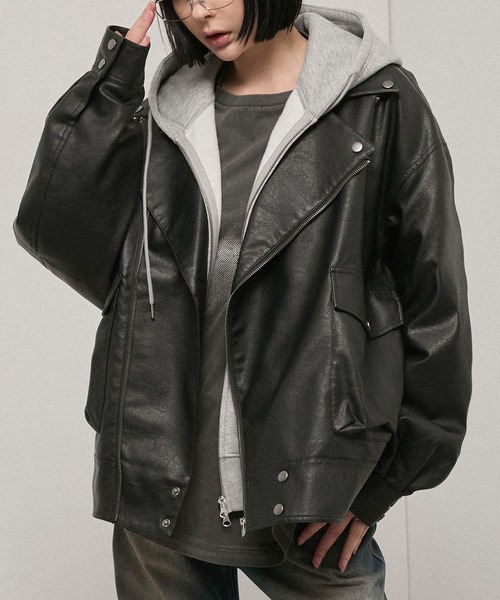 革ジャン ライダース 「Alfred Alex」オーバーサイズダブルライダース