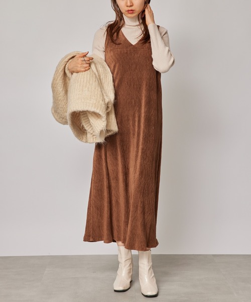 SETUP7（セットアップセブン） ワンピース 「SETUP7」Vネックミディ丈