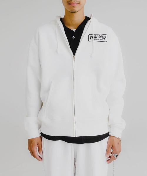 Stone  ホワイト パーカー RHINESTONE OG ZIP HOODED SWEATSHIRT – calif（カリフ）公式サイト