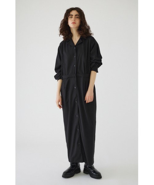 極美品☆リムアーク／Mannish style OP ワンピース M 紺 とろみ RIM.ARK パーティードレス ワンピース 入学式 Mannish style OP