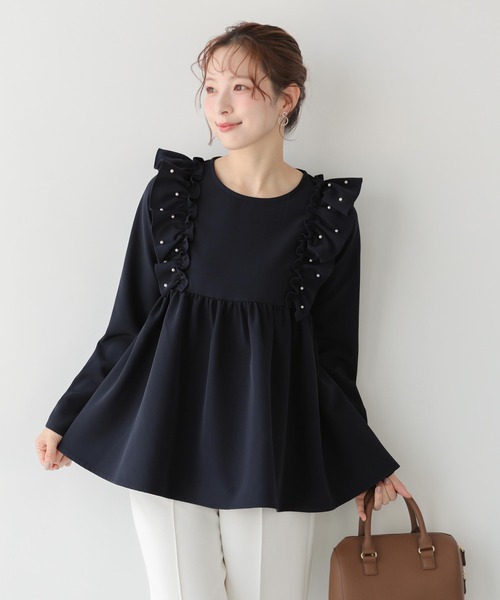 ☆新品☆Fitmoreショルダーフリルティアードトップス ショルダーフリルティアードトップス【宅配便】 | Fit more
