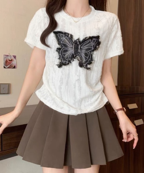 新品 アミリージュ 蝶のグラフィック バタフライプリントZIPT