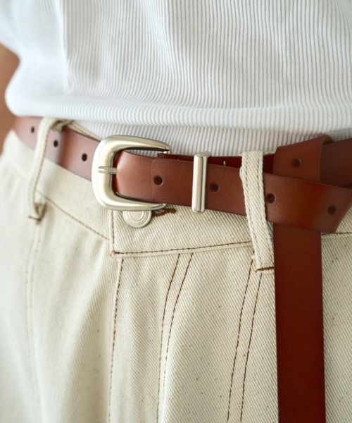Camphor wood ベルト western cow recycle leather belt / ウエスタン