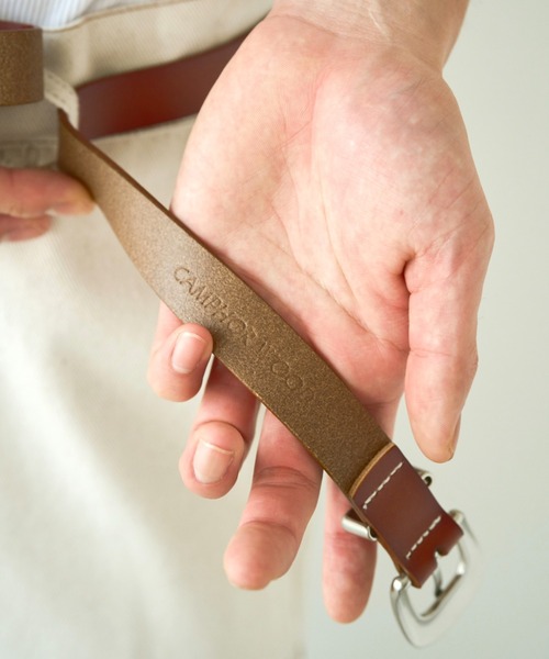 ファッションベル　カウベル Camphor wood ベルト western cow recycle leather belt / ウエスタン