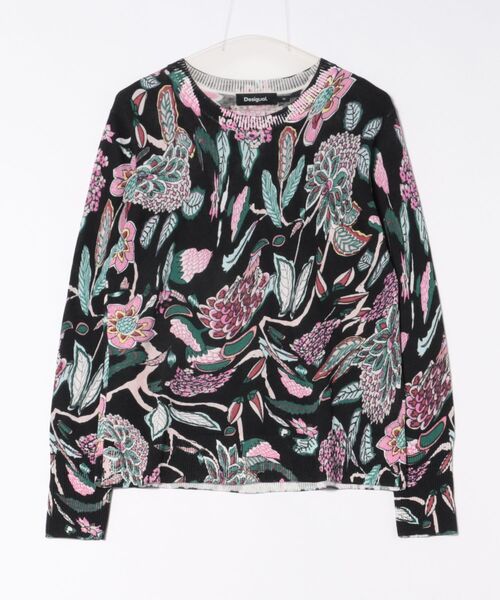 Desigual ニット セーター ボタニカルスケッチ ニットセーター