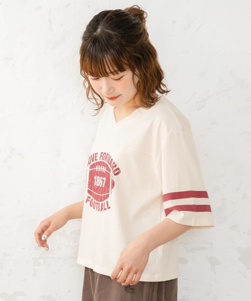 tシャツ 「eLur」フットボールT レディース eLur tシャツ 「eLur」フットボールT レディース : ZOZOTOWN