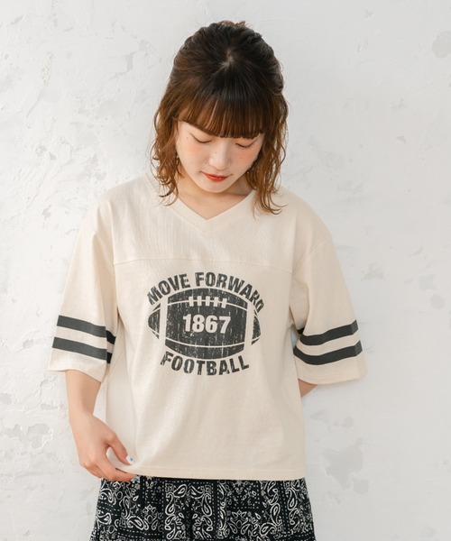 tシャツ 「eLur」フットボールT レディース eLur tシャツ 「eLur」フットボールT レディース : ZOZOTOWN