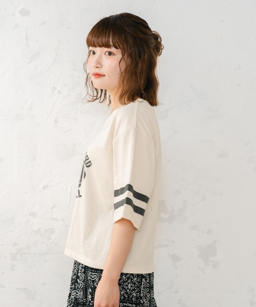 tシャツ 「eLur」フットボールT レディース eLur tシャツ 「eLur」フットボールT レディース : ZOZOTOWN