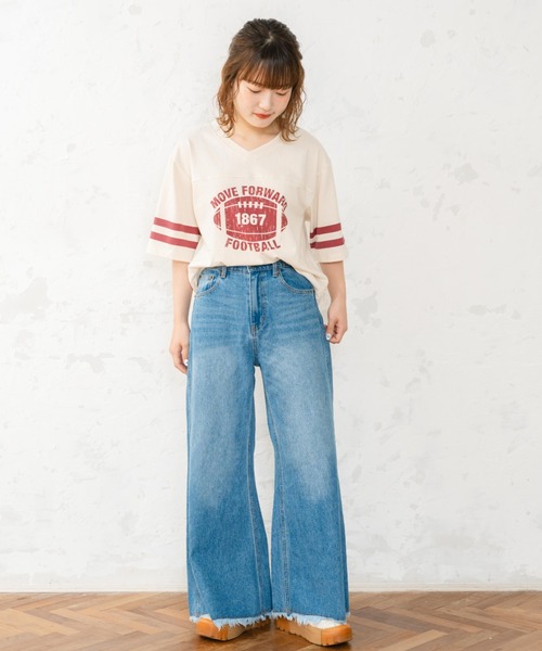 eLur tシャツ 「eLur」フットボールT レディース : ZOZOTOWN