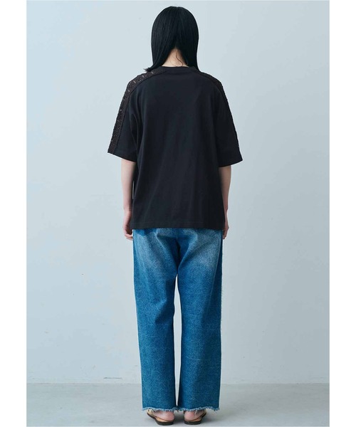 MEDE19F tシャツ MEDE19F レース遣いのコンビTシャツ