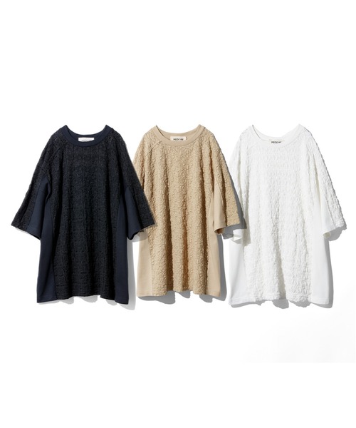 MEDE19F tシャツ MEDE19F レース遣いのコンビTシャツ