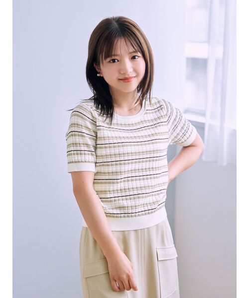 【値下げ中】perverze 21AW マルチボーダーニット小松菜奈色違い着用 値下げ中】perverze 21AW マルチボーダーニット小松菜奈色違い