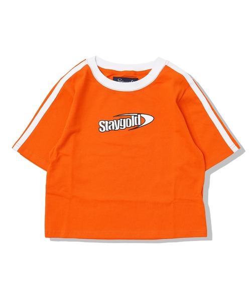STAY GOLD（ステイゴールド） tシャツ 半袖 「STAYGOLD」袖ライン ロゴ