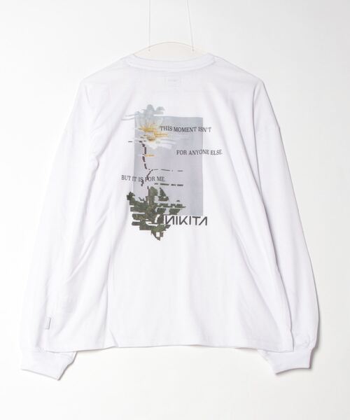 tシャツ 「NIKITA/ニキータ」レディースロゴロングTシャツ　オーバーサイズシルエット　N DRYAS OCTOPETALA LS TEE レディ NIKITA tシャツ 「NIKITA/ニキータ」レディースロゴロングT