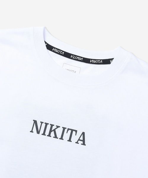 tシャツ 「NIKITA/ニキータ」レディースロゴロングTシャツ　オーバーサイズシルエット　N DRYAS OCTOPETALA LS TEE レディ NIKITA tシャツ 「NIKITA/ニキータ」レディースロゴロングT