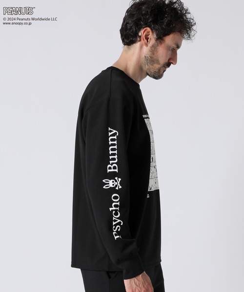 tシャツ PEANUTS×Psycho Bunnyコラボ 75thデザイン ロングスリーブT 