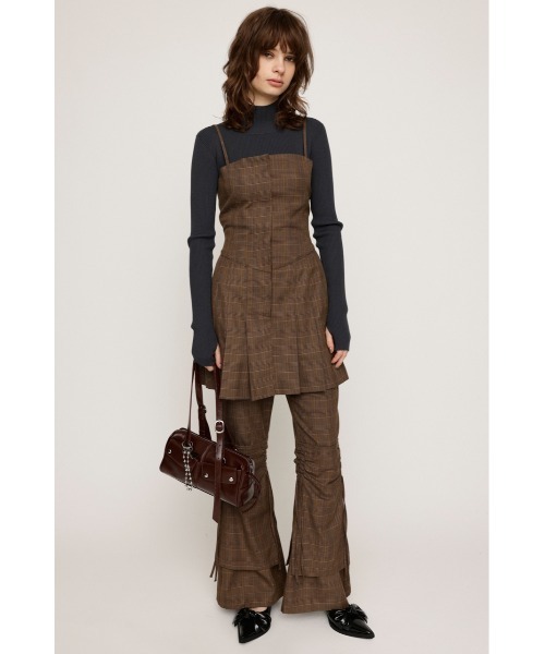 SLY ナイロンフレアパンツ SLY スラックス パンツ NYLON TUCK FLARE PT ナイロン タック