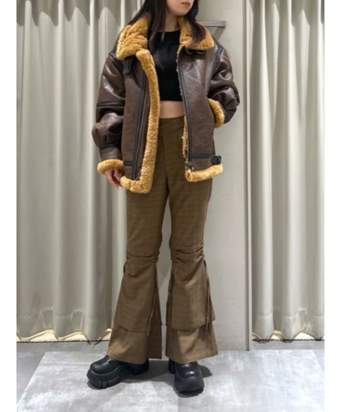 SLY（スライ） スラックス パンツ IRREGULAR WAIST FLARE PT イ