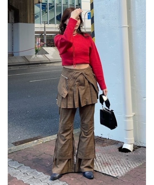 SLY（スライ） スラックス パンツ IRREGULAR WAIST FLARE PT イ