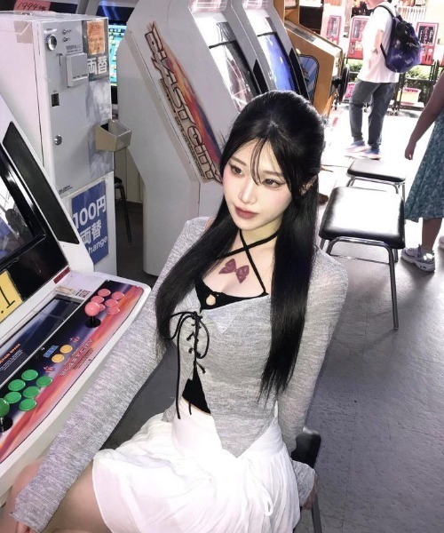tシャツ レースアップクロップドトップス+キャミ レディース メンズ Lae tシャツ レースアップクロップドトップス+キャミ レディース