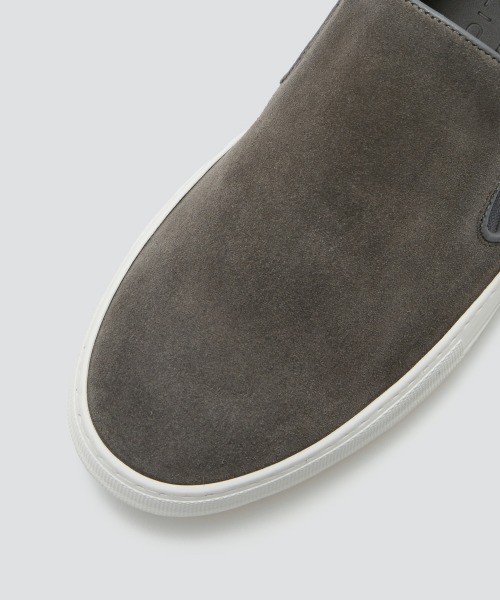スリッポン GIOIA メンズ スウェード スリッポン 3.5cm GRAY メンズの画像