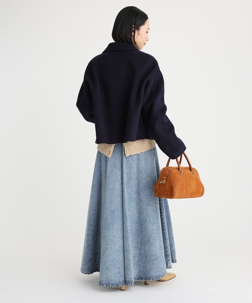 【BABYLONE】ショートリバーコート　ベージュ BABYLONE（バビロン）の「リバーショートジャケットコート