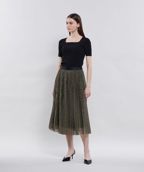 EPOCA エポカ チュール プリーツスカート 40 日本製 EPOCA（エポカ） スカート チュールプリーツスカート : ZOZOTOWN Yahoo