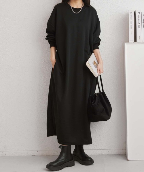 【maison de soil】ブラックロングワンピース 　ウール 1_617_5fa29a9acf24a.jpeg