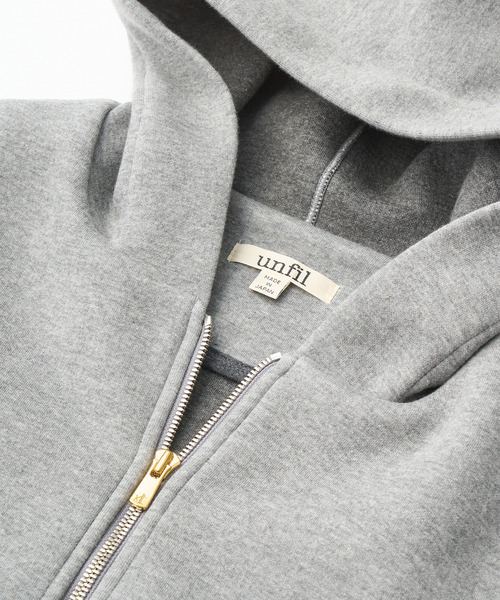 unfil パーカー アンフィル / double faced jersey oversized