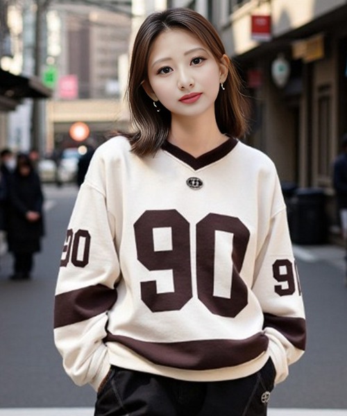 tシャツ 「mahagrid/マハグリッド」 90 HOCKEY JERSEY/90ホッケージャージ レディース メンズ