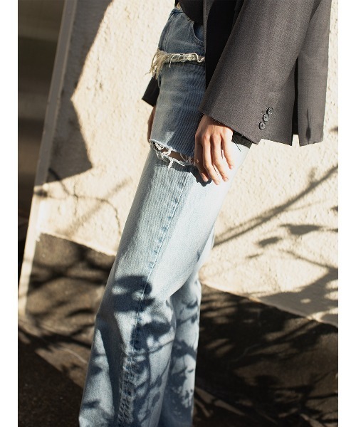 leinwande ジーンズ デニム デニムパンツ Switch Cut Straight Denim 