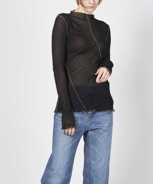 tシャツ HAKUJI SHEEL RIB LS PO レディース