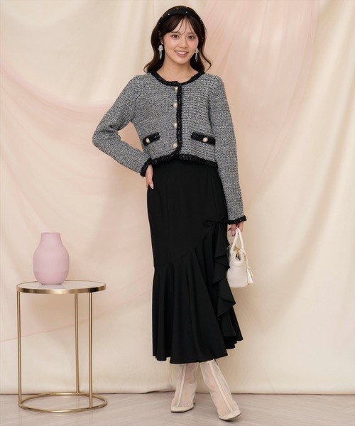 リボンラッフルマーメイドスカート WILLSELECTION スカート リボンラッフルマーメイドスカート