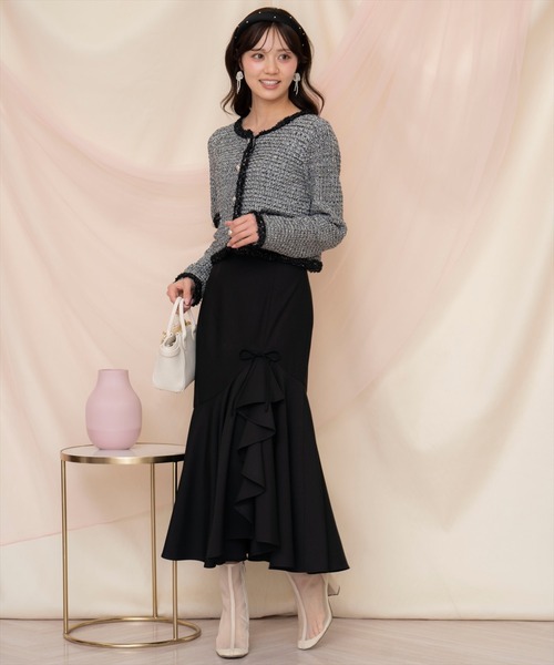 リボンラッフルマーメイドスカート WILLSELECTION スカート リボンラッフルマーメイドスカート