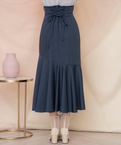 WILLSELECTION スカート リボンラッフルマーメイドスカート