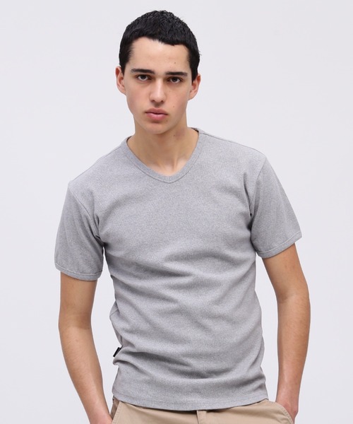 AVIREX tシャツ 「DAILY/デイリー」RIB SHORT SLEEVE V-NECK T