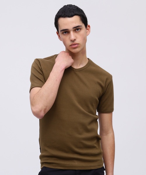 AVIREX tシャツ 「DAILY/デイリー」RIB SHORT SLEEVE V-NECK T