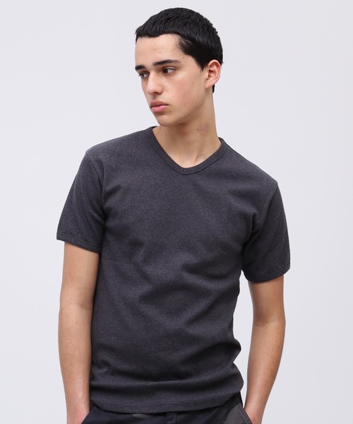 注目■AVIREX■リブ 半袖 ブイネック Tシャツ デイリーウェア AVIREX tシャツ 「DAILY/デイリー」RIB SHORT SLEEVE V-NECK T