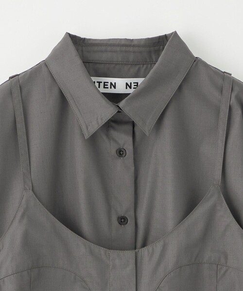 ブラウス シャツ 「CITEN」キャミレイヤードライクデザインシャツ レディース CITEN ブラウス シャツ 「CITEN」キャミレイヤードライク