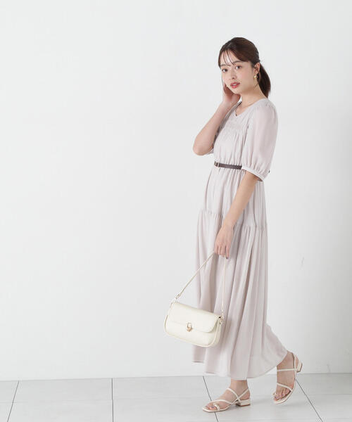 PROPORTION BODY DRESSING ワンピース ベルト付きギャザー