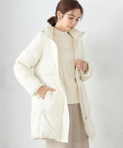 COMME CA ISM（コムサイズム） ダウンコート MEDIUM アイボリー