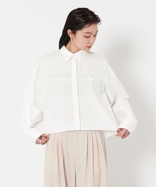MARW UNITED ARROWS◆長袖シャツ/バルーンスリーブシャツ/FREE/コットン/9111-699-0017 MARW UNITED ARROWS(マルゥユナイテッドアローズ) / 長袖シャツ