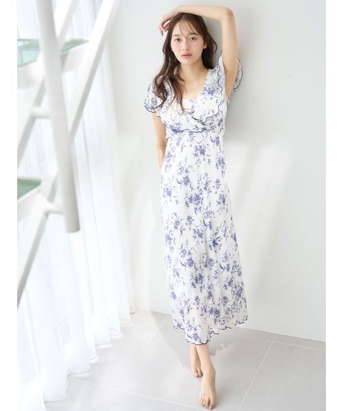 SNIDEL HOME カットカシュクール ワンピース ルームウェア　パジャマ SNIDEL HOME（スナイデルホーム）の「リボンカシュクール