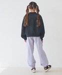 ワイドパンツ パンツ キッズ レースアップポケ...の詳細画像2