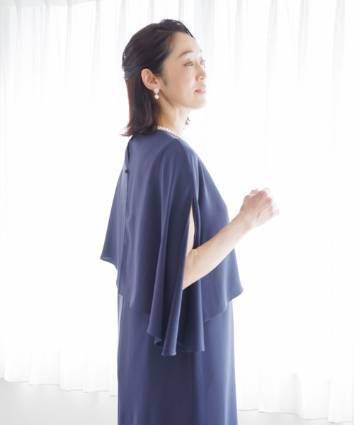 form forma オケージョンドレス　結婚式 マザードレス】chaco×formforma/タック入り Iラインシルエット