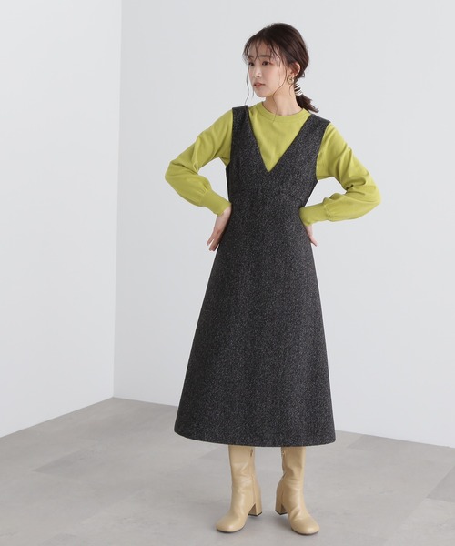 「N.（N. Natural Beauty Basic）」 サロペットスカート MEDIUM ブラック レディース_画像2