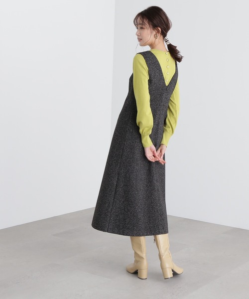 「N.（N. Natural Beauty Basic）」 サロペットスカート MEDIUM ブラック レディース_画像3