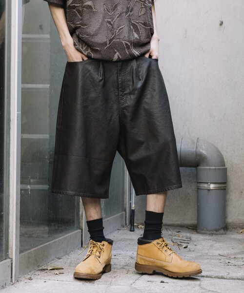 FREAK'S STORE パンツ LEATHERETTE Buggy Short Pants